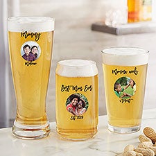 Personalized Photo Beer Glasses - Photo Message For Her - 26156