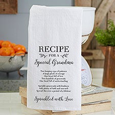 Recipe For a Special Grandma Personalized Tea Towel - 26199