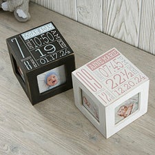 Baby Love Birth Information Personalized Photo Cubes - 26234