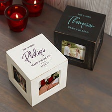 Classic Elegance Personalized Wedding Photo Cubes - 26243