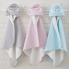 Personalized Elephant Baby Hooded Towel - 26267