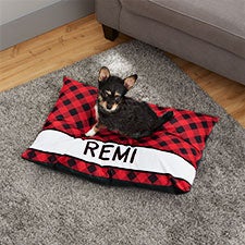 Pet Plaid Personalized Dog Beds with Name - 26276