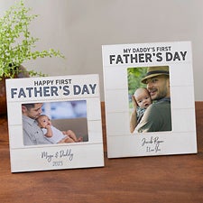 First Father's Day Personalized Shiplap Picture Frame - 26280