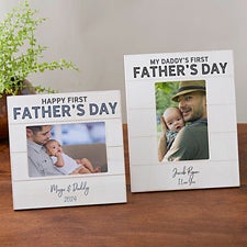 First Fathers Day Personalized Shiplap Picture Frame - 26280