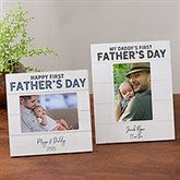 First Father's Day Personalized Shiplap Picture Frame - 26280