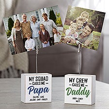 My Squad Calls Me Personalized Photo Clip Holder Block - 26288