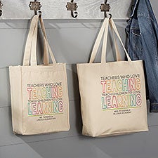 Teaching & Learning Personalized Teacher Tote Bags - 26293