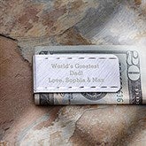 Message For Dad Engraved Silver Money Clip - 26298
