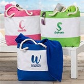 Ombre Initial Embroidered Beach Totes - 26300