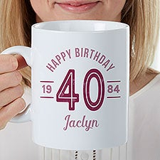 Modern Birthday Personalized 30 oz Oversized Coffee Mug - 26355