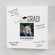 Personalized Graduation Signature Book Photo Canvas Print - 26361