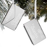 Letter To Santa Personalized Silver Hanging Envelope Ornament - 26373