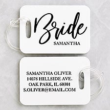 Classic Elegance Personalized Wedding Party Luggage Tags - 26385
