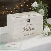 Classic Elegance Personalized Wooden Wedding Card Box - 26389