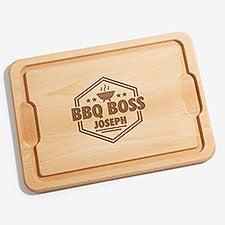 BBQ Boss Personalized Maple Cutting Boards - 26393