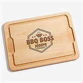 BBQ Boss Personalized Maple Cutting Boards - 26393