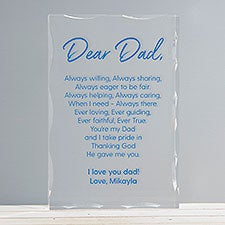 Dear Dad Poem Personalized Keepsake Gift For Dad - 26400