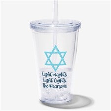 Choose Your Icon Personalized Hanukkah Acrylic Insulated Tumbler - 26415