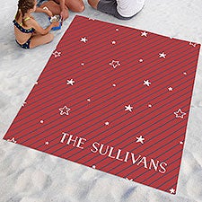 Stars & Stripes Personalized Beach Blanket - 26430
