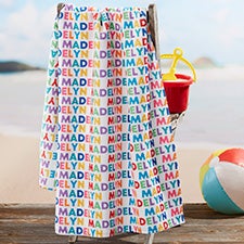 Vibrant Name Personalized Girls Beach Towels - 26433