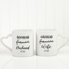 The Relationship Status Personalized Husband & Wife Mug Set - 26455