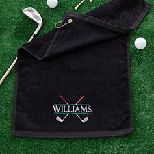 Crossed Clubs Embroidered Golf Towel - 26457