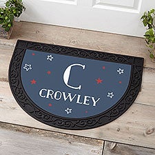 Stars  Stripes Personalized Half Round Doormat - 26458