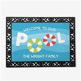 Welcome To Our Pool Personalized Doormats - 26468