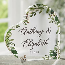 Laurels of Love Personalized Heart Wedding Keepsake - 26490