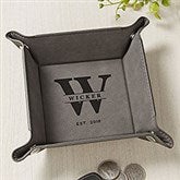 Lavish Last Name Personalized Vegan Leather Valet Tray - 26494