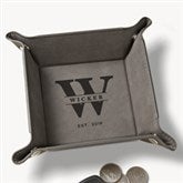 Lavish Last Name Personalized Vegan Leather Valet Tray - 26494