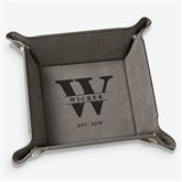 Lavish Last Name Personalized Vegan Leather Valet Tray - 26494