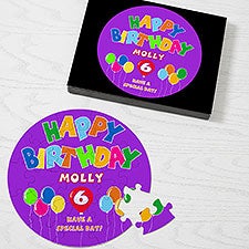 Personalized Kids Birthday Puzzle - Happy Birthday Balloon Design - 2650