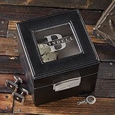 Lavish Name Custom Engraved Leather 2 Slot Watch Box - 26501