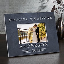 Moody Chic Personalized Wedding Picture Frame - 26508