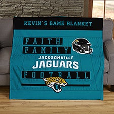 NFL Faith  Family Jacksonville Jaguars Personalized Blanket - 26509