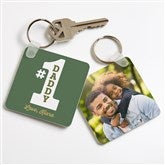 #1 Dad Personalized Photo Keychain - 26513