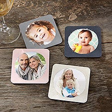 Watercolor Photo Personalized Photo Coasters - 26521