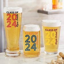 Graduating Class Of Personalized Beer Glasses - 26531