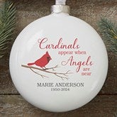 Personalized Deluxe Cardinal Memorial Ornament - 26539