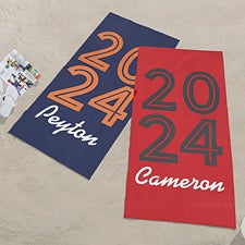Graduating Class Of Personalized Beach Towels - 26550