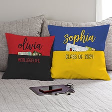 Graduation Scripty Style Personalized Pocket Pillows - 26552