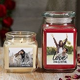 Love Photo Personalized Scented Glass Candle Jars - 26562