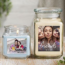 Friends Photo Personalized Scented Glass Candle Jars - 26563