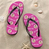 Photo Phrase Personalized Adult Flip Flops - 26596