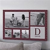 Custom Pattern Horizontal 5 Photo Collage Canvas Prints - 26622