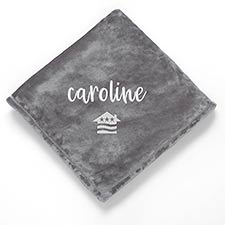 VU Personalized Fleece Throw - Grey - 26679