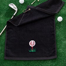 Golf Ball Monogram Embroidered Golf Towel - 26690