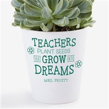 Growing Dreams Personalized Mini Flower Pot Teacher Gift - 26697
