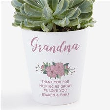 Floral Special Message Personalized Mini Flower Pot - 26698
